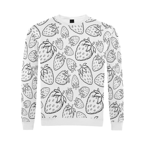 Ghostberries on white All Over Print Crewneck Sweatshirt for Men (Model H18)