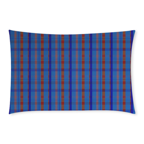 Royal Blue Plaid Style 3-Piece Bedding Set