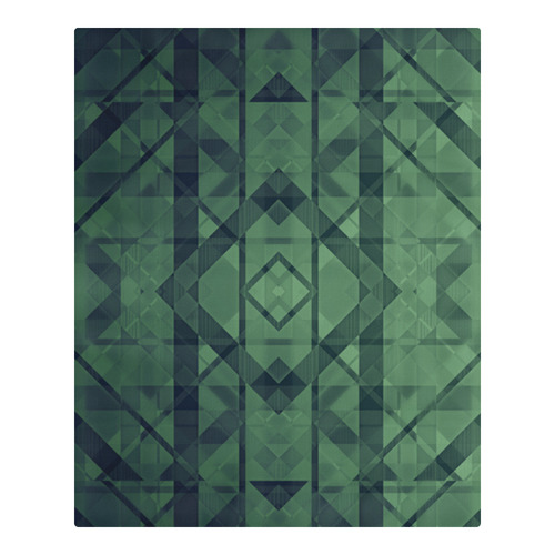 Sci-Fi Green Monster  Geometric design 3-Piece Bedding Set