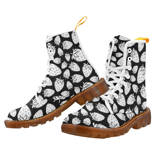 Ghostberries on black Martin Boots For Women Model 1203H