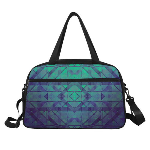 Sci-Fi Dream Blue Geometric design Fitness Handbag (Model 1671)