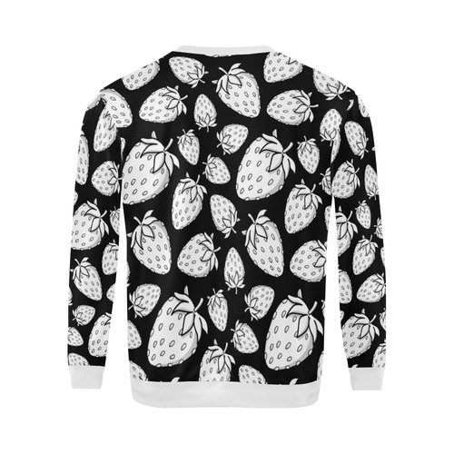 Ghostberries on black All Over Print Crewneck Sweatshirt for Men (Model H18)