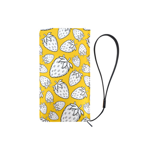 Ghostberries on yellow Men's Clutch Purse （Model 1638）