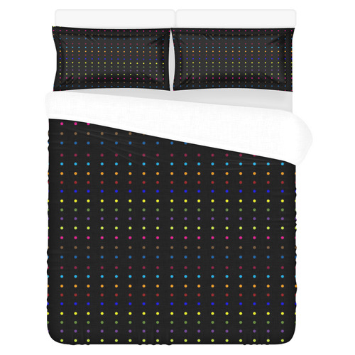 Dots & Colors Modern, Colorful pattern design 3-Piece Bedding Set