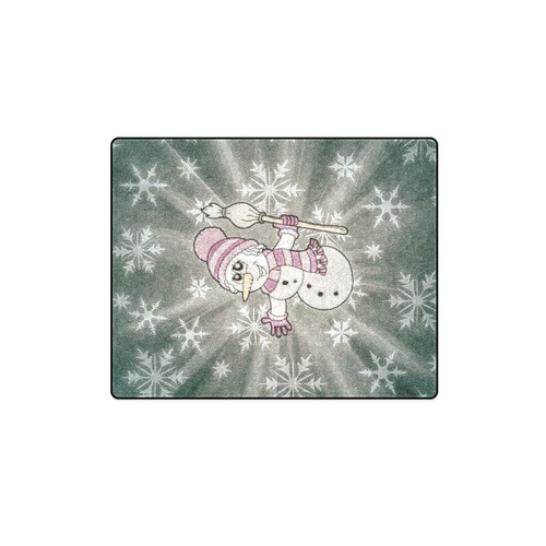 Cute Snow Lady by JamColors Blanket 40"x50"
