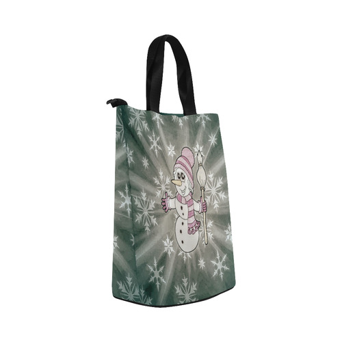 Cute Snow Lady by JamColors Nylon Lunch Tote Bag (Model 1670)