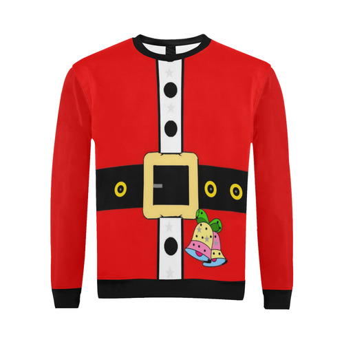 Santa Belt by Nico Bielow All Over Print Crewneck Sweatshirt for Men (Model H18)