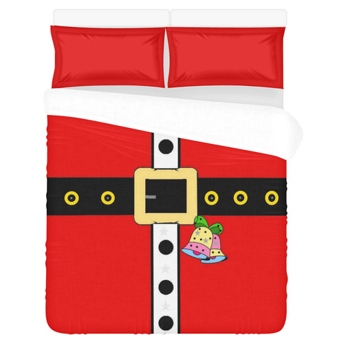 Santa Belt by Nico Bielow 3-Piece Bedding Set