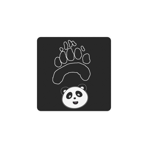 panda paw face Square Coaster