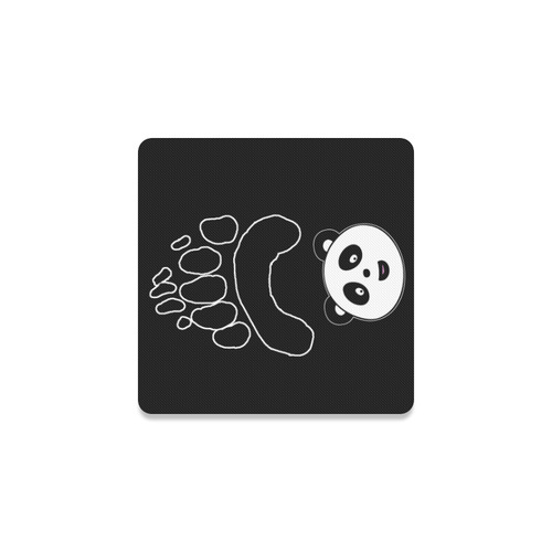 panda paw face Square Coaster