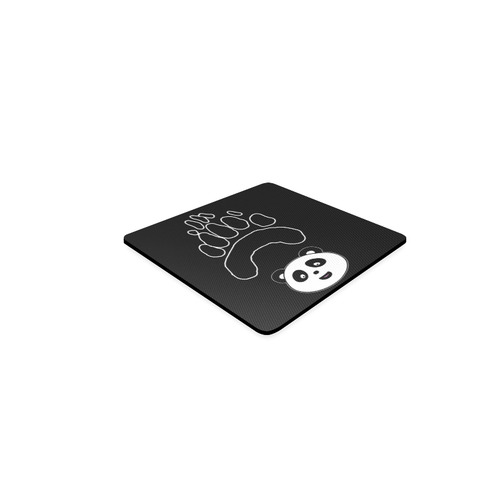 panda paw face Square Coaster