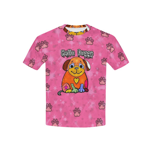Hello Doggy by Nico Bielow Kids' All Over Print T-shirt (USA Size) (Model T40)