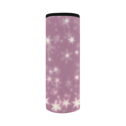 Blurry Stars lilac by FeelGood Neoprene Water Bottle Pouch/Large