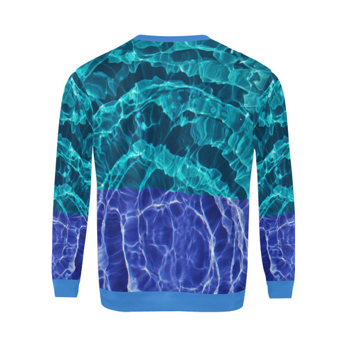 Blue Spiral take 2 All Over Print Crewneck Sweatshirt for Men (Model H18)