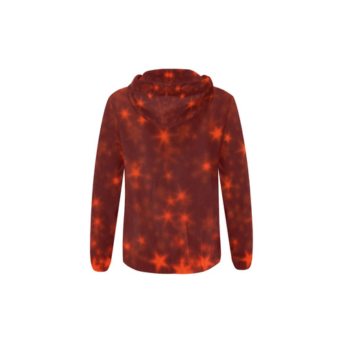 Blurry Stars red by FeelGood All Over Print Full Zip Hoodie for Kid (Model H14)