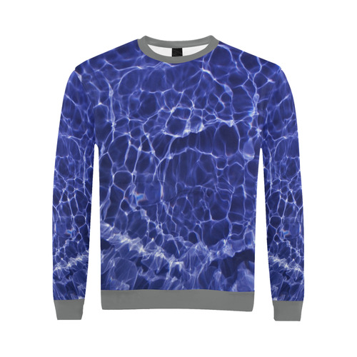 Rattled Water All Over Print Crewneck Sweatshirt for Men (Model H18)