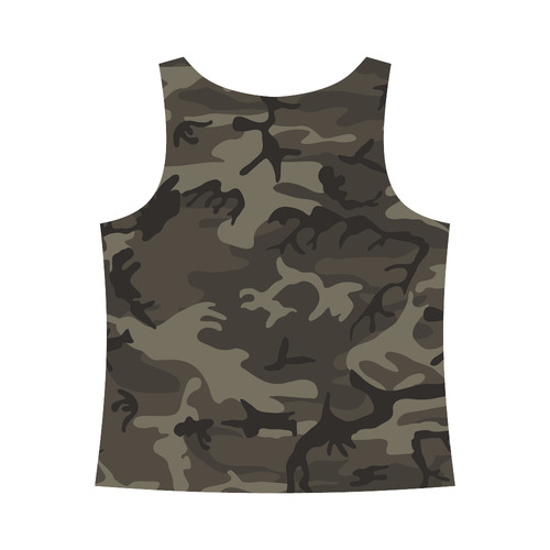 Camo Grey All Over Print Tank Top for Women (Model T43)