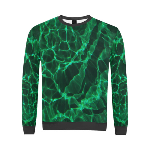 The green dive All Over Print Crewneck Sweatshirt for Men (Model H18)