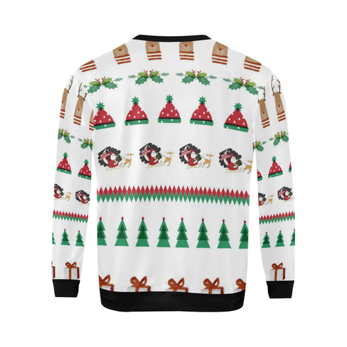 Mens Sweatshirt Christmas Santa Red Green Tree Reindeer Presents by Tell3People All Over Print Crewneck Sweatshirt for Men/Large (Model H18)