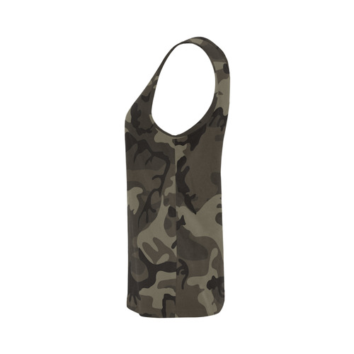 Camo Grey All Over Print Tank Top for Women (Model T43)