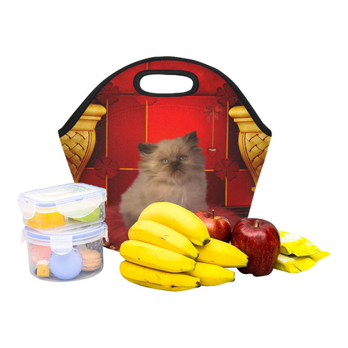 Cute little kitten Neoprene Lunch Bag/Small (Model 1669)