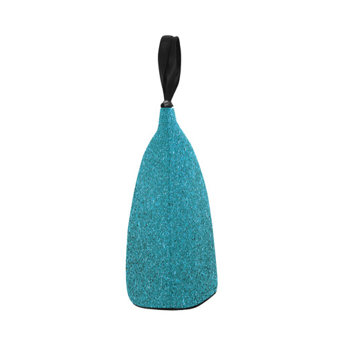 Turquoise Glitter Nylon Lunch Tote Bag (Model 1670)