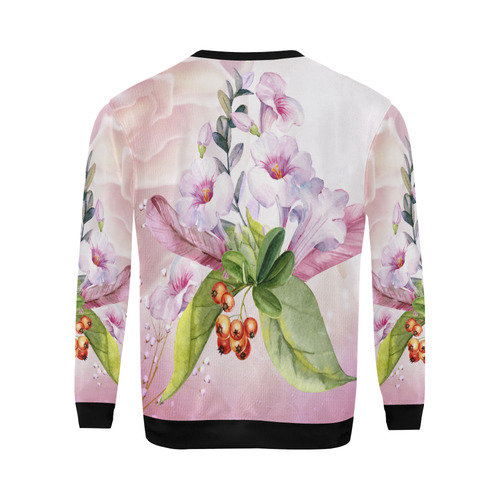 Wonderful flowers All Over Print Crewneck Sweatshirt for Men/Large (Model H18)