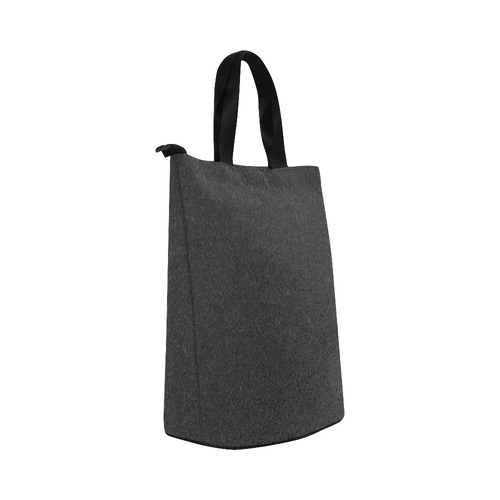 Black Glitter Nylon Lunch Tote Bag (Model 1670)