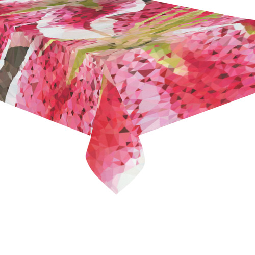 Stargazer Lilies Low Poly Geometric Floral Art Cotton Linen Tablecloth 60"x 104"