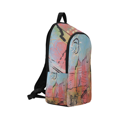 Pink City Fabric Backpack for Adult (Model 1659)