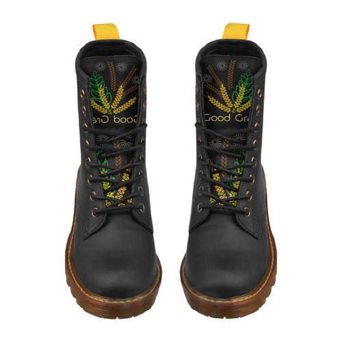 Good Grain Boot / Black High Grade PU Leather Martin Boots For Men Model 402H