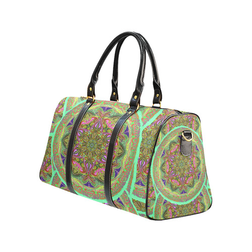embroidery-purple New Waterproof Travel Bag/Large (Model 1639)