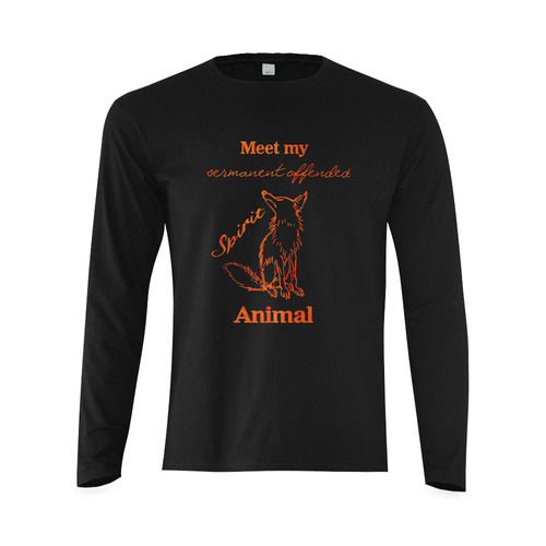 Spirit Animal - Offended Fox Sunny Men's T-shirt (long-sleeve) (Model T08)