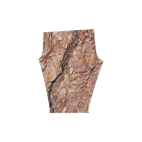 Tree Bark C by JamColors Women's Low Rise Capri Leggings (Invisible Stitch) (Model L08)