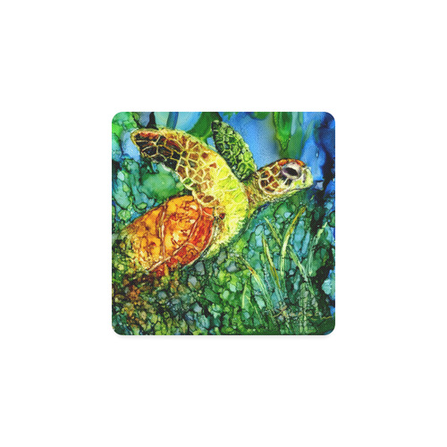 Sea Turtle 1 Square Coaster