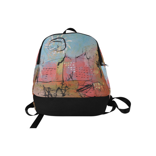 Pink City Fabric Backpack for Adult (Model 1659)