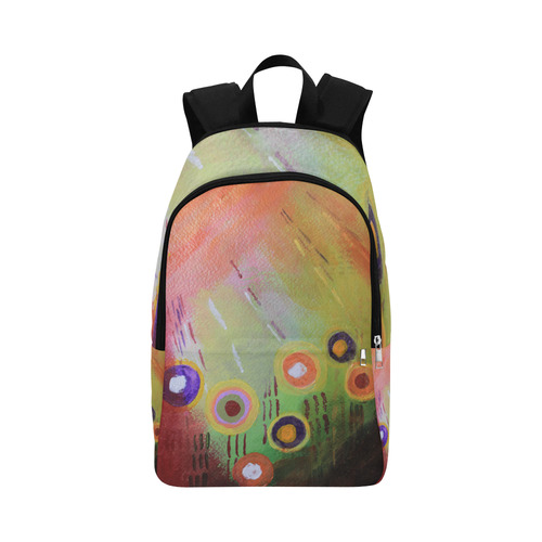 Flowers Abstract Fabric Backpack for Adult (Model 1659)