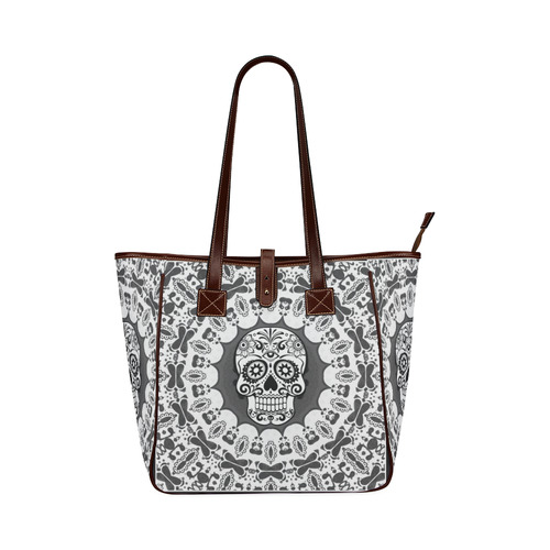 funny Mandala Skull by JamColors Classic Tote Bag (Model 1644)