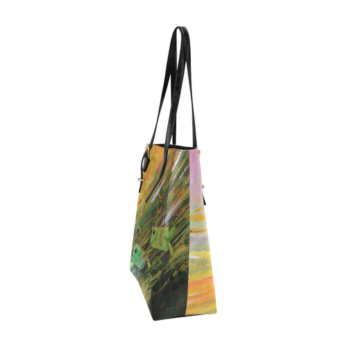 Fish in a Green Sea Euramerican Tote Bag/Small (Model 1655)