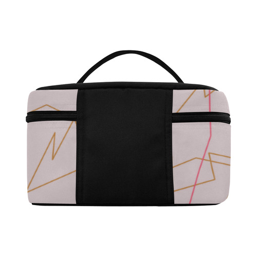 Abstract 8 pink Cosmetic Bag/Large (Model 1658)