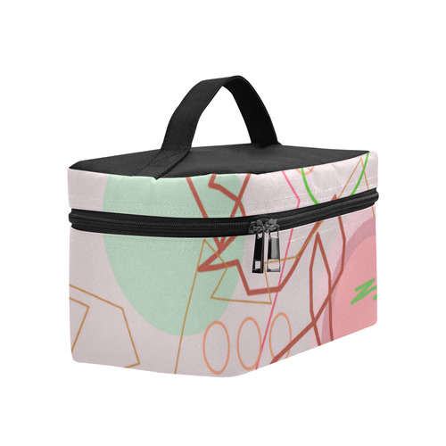 Abstract 8 pink Cosmetic Bag/Large (Model 1658)