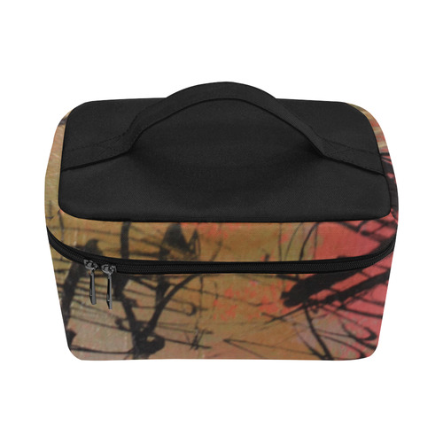 Pink City Cosmetic Bag/Large (Model 1658)