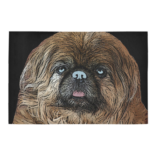 Pekingese Love Azalea Doormat 24" x 16" (Sponge Material)