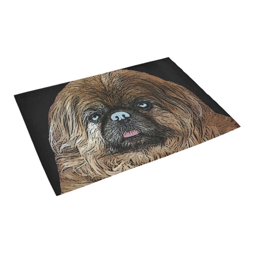 Pekingese Love Azalea Doormat 24" x 16" (Sponge Material)