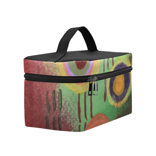 Flowers Abstract Cosmetic Bag/Large (Model 1658)