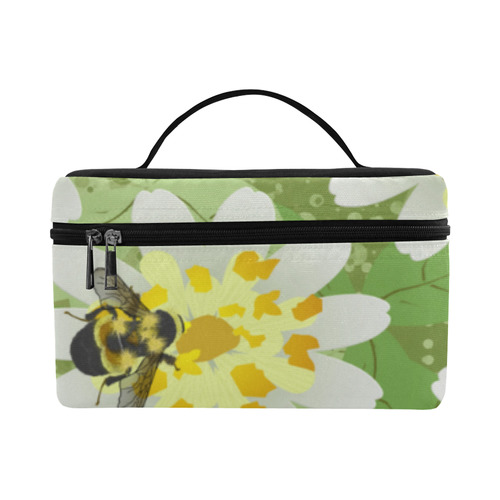 Bees and Clover Flowers Cosmetic Bag/Large (Model 1658)