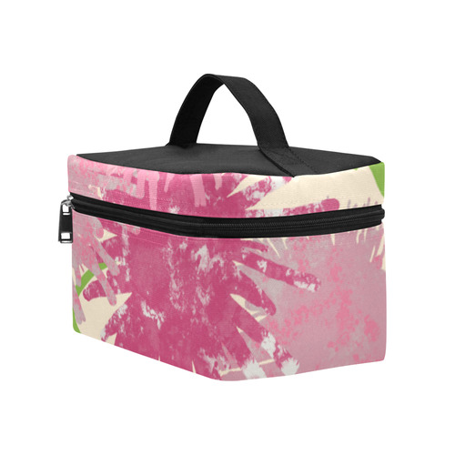 Pink Puffs Flowers Cosmetic Bag/Large (Model 1658)