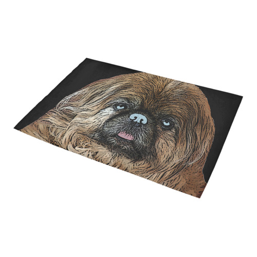 Pekingese Love Azalea Doormat 24" x 16" (Sponge Material)