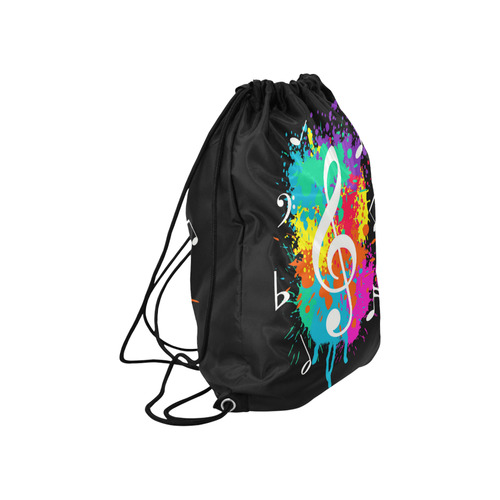 Grunge music Large Drawstring Bag Model 1604 (Twin Sides)  16.5"(W) * 19.3"(H)