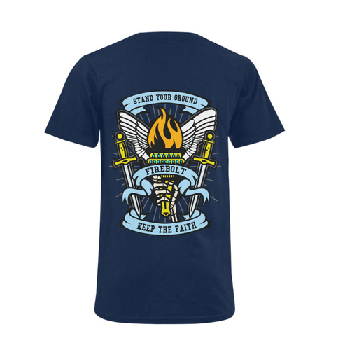 Torch Modern Blue Men's V-Neck T-shirt (USA Size) (Model T10)
